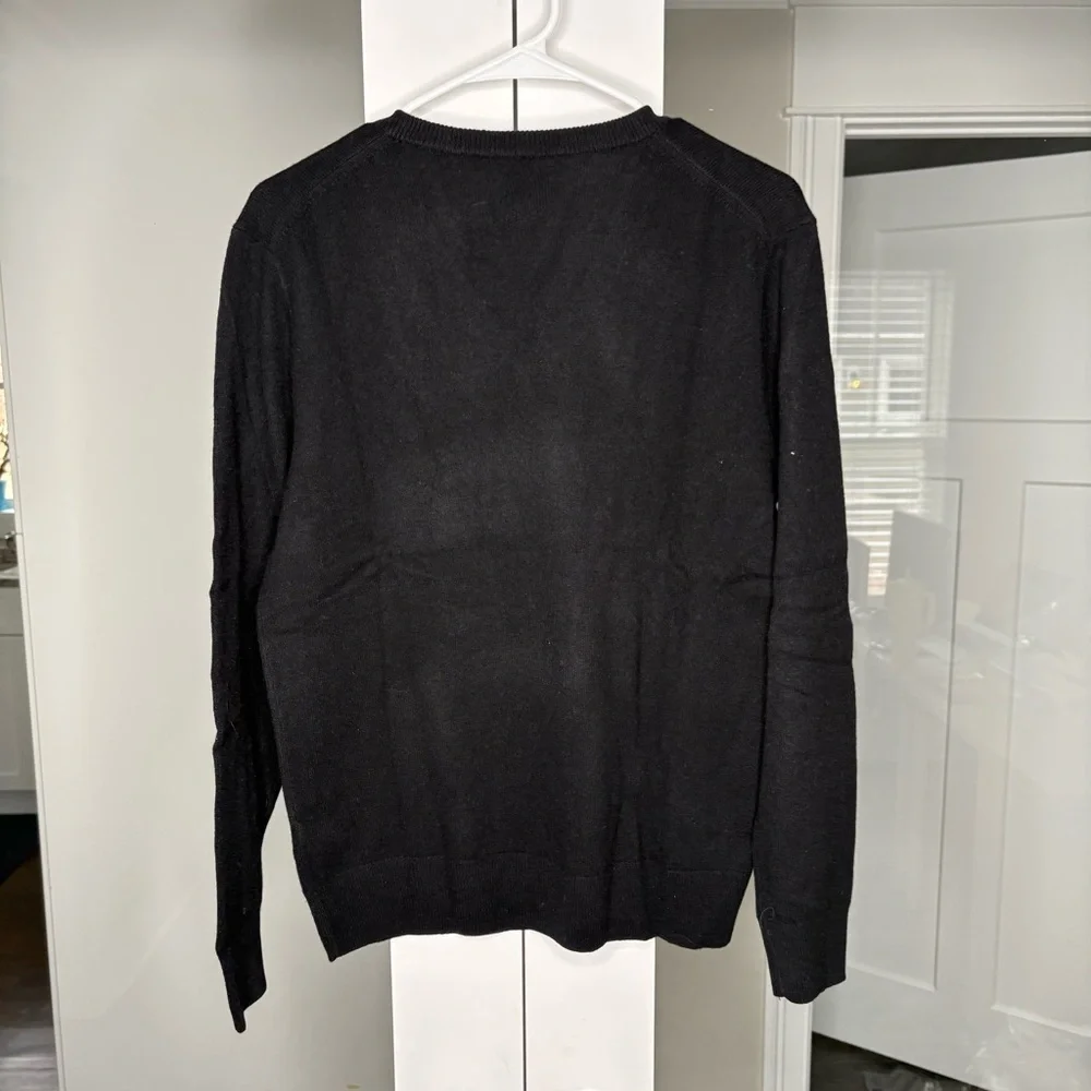 NWT J. Crew Cashmere V-neck Sweater Black